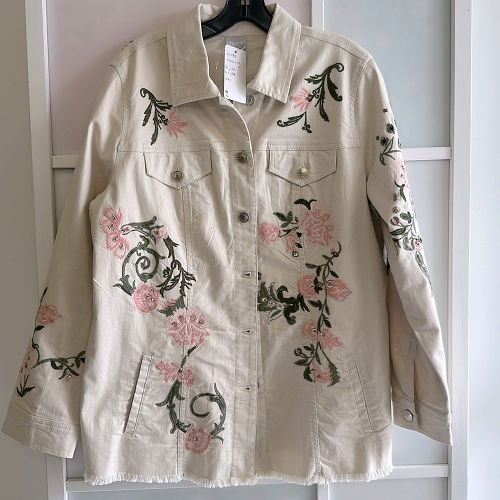 Chicos Embroidery Jacket